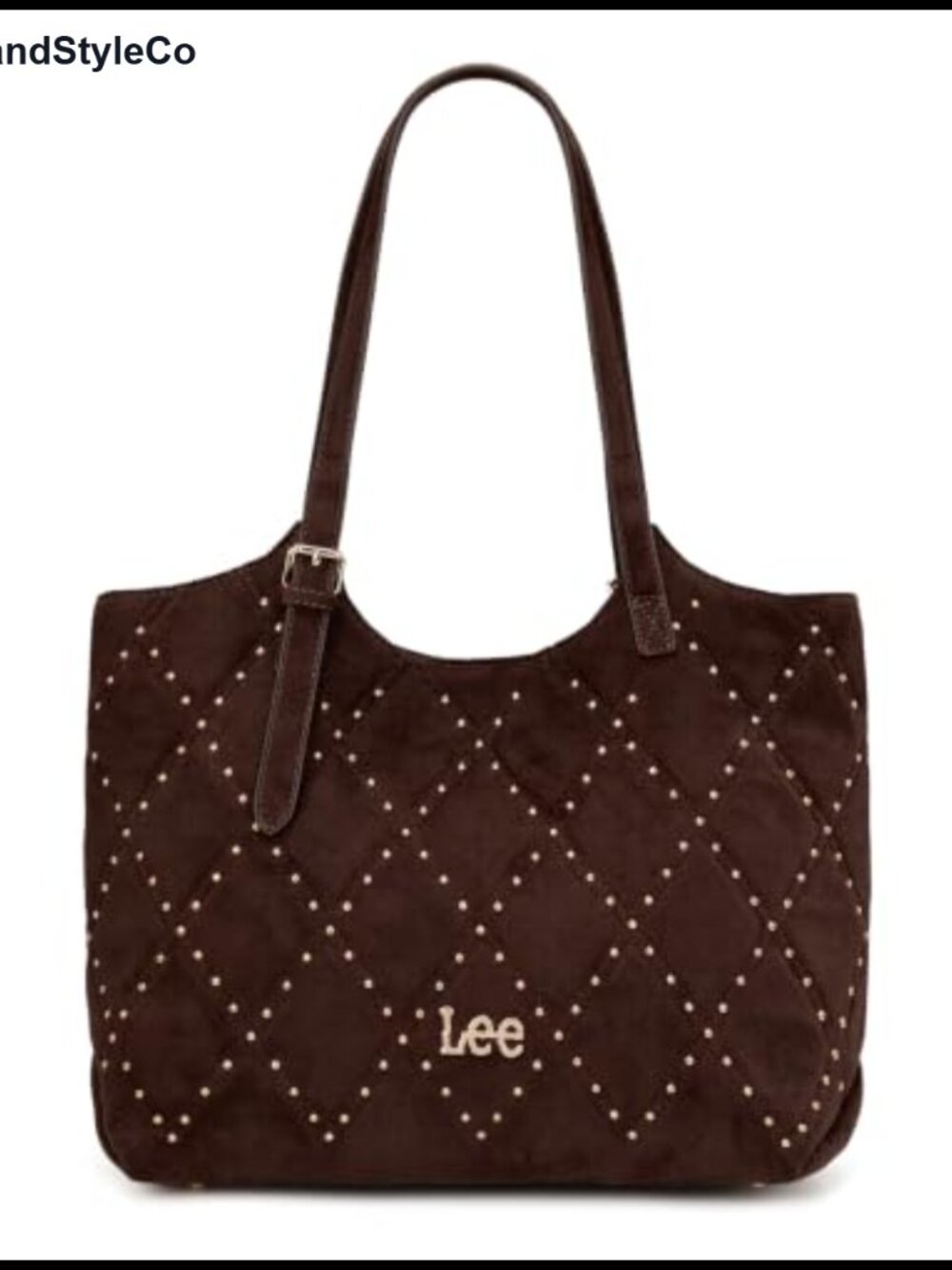 Large Quilted Faux Suede Shoulder Tote Bag Work Laptop Handbag